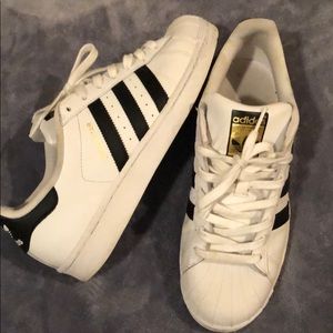 Adidas Superstars; size 9.5; women’s